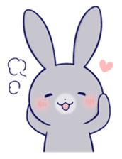 Lovey-dovey rabbit Gray rabbit ver sticker #10338034