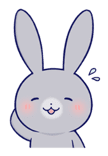 Lovey-dovey rabbit Gray rabbit ver sticker #10338036