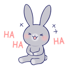 Lovey-dovey rabbit Gray rabbit ver sticker #10338037