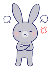 Lovey-dovey rabbit Gray rabbit ver sticker #10338038
