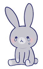Lovey-dovey rabbit Gray rabbit ver sticker #10338039
