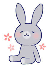 Lovey-dovey rabbit Gray rabbit ver sticker #10338042