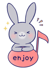 Lovey-dovey rabbit Gray rabbit ver sticker #10338043