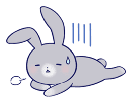 Lovey-dovey rabbit Gray rabbit ver sticker #10338046