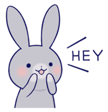 Lovey-dovey rabbit Gray rabbit ver sticker #10338050