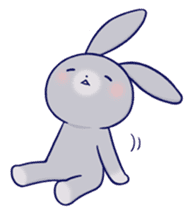 Lovey-dovey rabbit Gray rabbit ver sticker #10338051
