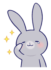 Lovey-dovey rabbit Gray rabbit ver sticker #10338052