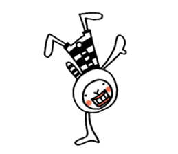 striped rabbit shimashima sticker #10338613