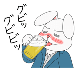 Drunkard Rabbit Usatarou sticker #10338628
