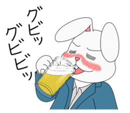 Drunkard Rabbit Usatarou sticker #10338628