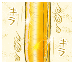Pacific saury of gold sticker #10339888
