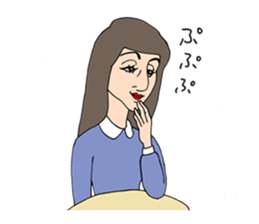 People gather in a cafe ~Kansai dialect~ sticker #10341741