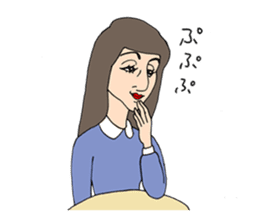 People gather in a cafe ~Kansai dialect~ sticker #10341741