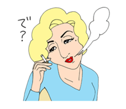 People gather in a cafe ~Kansai dialect~ sticker #10341746