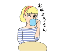 People gather in a cafe ~Kansai dialect~ sticker #10341763