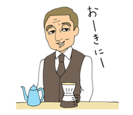 People gather in a cafe ~Kansai dialect~ sticker #10341771