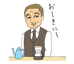 People gather in a cafe ~Kansai dialect~ sticker #10341771
