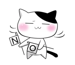 Nyanchi of black-and-white cat sticker #10342072