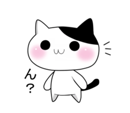 Nyanchi of black-and-white cat sticker #10342079