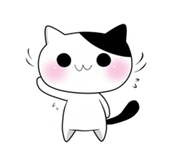 Nyanchi of black-and-white cat sticker #10342087