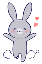 Lovey-dovey rabbit Gray rabbit ver 3 sticker #10342336