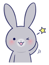 Lovey-dovey rabbit Gray rabbit ver 3 sticker #10342338