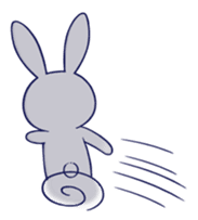 Lovey-dovey rabbit Gray rabbit ver 3 sticker #10342340