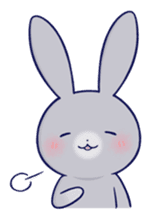 Lovey-dovey rabbit Gray rabbit ver 3 sticker #10342341