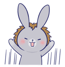 Lovey-dovey rabbit Gray rabbit ver 3 sticker #10342342