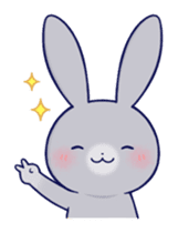 Lovey-dovey rabbit Gray rabbit ver 3 sticker #10342344