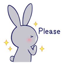 Lovey-dovey rabbit Gray rabbit ver 3 sticker #10342345