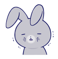 Lovey-dovey rabbit Gray rabbit ver 3 sticker #10342350