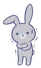 Lovey-dovey rabbit Gray rabbit ver 3 sticker #10342351