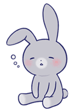 Lovey-dovey rabbit Gray rabbit ver 3 sticker #10342352