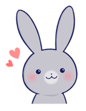 Lovey-dovey rabbit Gray rabbit ver 3 sticker #10342353