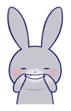 Lovey-dovey rabbit Gray rabbit ver 3 sticker #10342356
