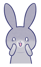 Lovey-dovey rabbit Gray rabbit ver 3 sticker #10342357