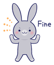 Lovey-dovey rabbit Gray rabbit ver 3 sticker #10342360