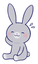 Lovey-dovey rabbit Gray rabbit ver 3 sticker #10342362
