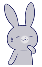 Lovey-dovey rabbit Gray rabbit ver 3 sticker #10342363