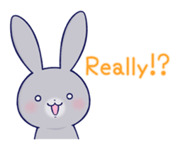 Lovey-dovey rabbit Gray rabbit ver 3 sticker #10342364