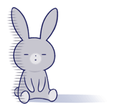Lovey-dovey rabbit Gray rabbit ver 3 sticker #10342365