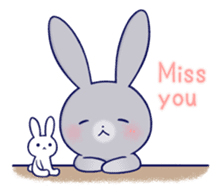 Lovey-dovey rabbit Gray rabbit ver 3 sticker #10342366