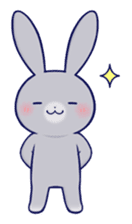 Lovey-dovey rabbit Gray rabbit ver 3 sticker #10342367