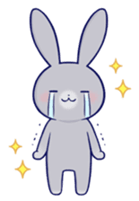 Lovey-dovey rabbit Gray rabbit ver 3 sticker #10342368