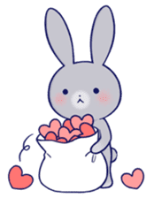 Lovey-dovey rabbit Gray rabbit ver 3 sticker #10342371