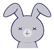 Lovey-dovey rabbit Gray rabbit ver 3 sticker #10342372
