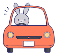 Lovey-dovey rabbit Gray rabbit ver 3 sticker #10342375