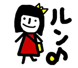 simple and pretty girl sticker #10344059