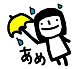 simple and pretty girl sticker #10344069